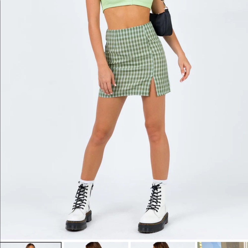 Plaid mini skirt